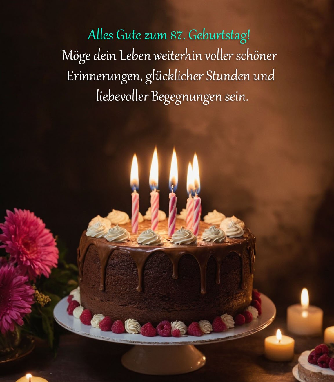 Sprüche für Glückwünsche zum 87. Geburtstag