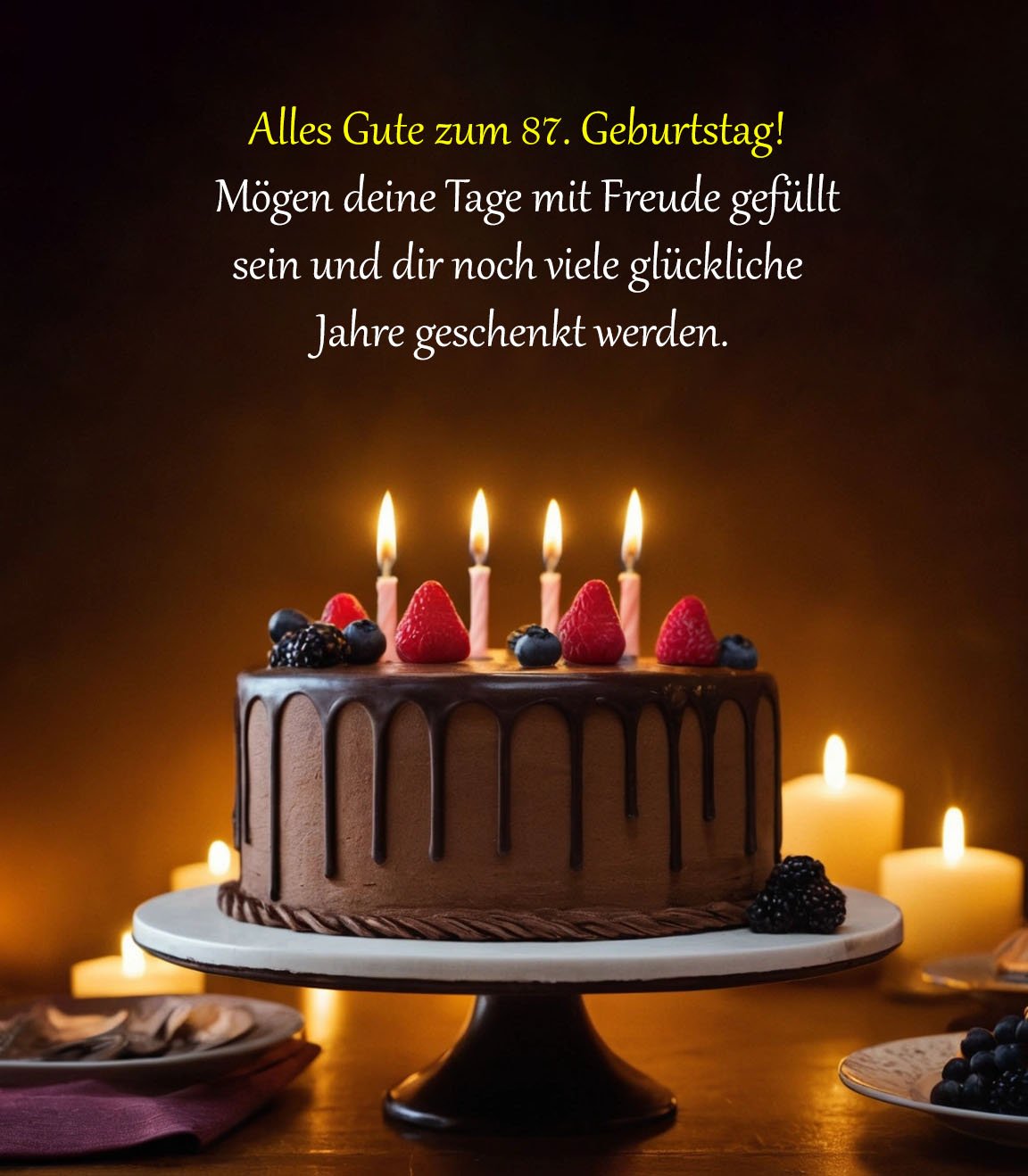Sprüche für Glückwünsche zum 87. Geburtstag