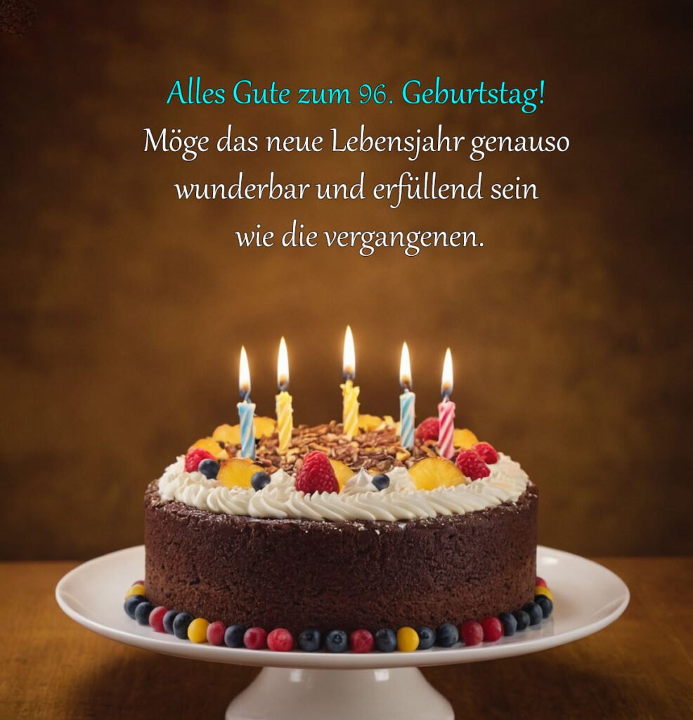 Sprüche für Glückwünsche zum 96. Geburtstag