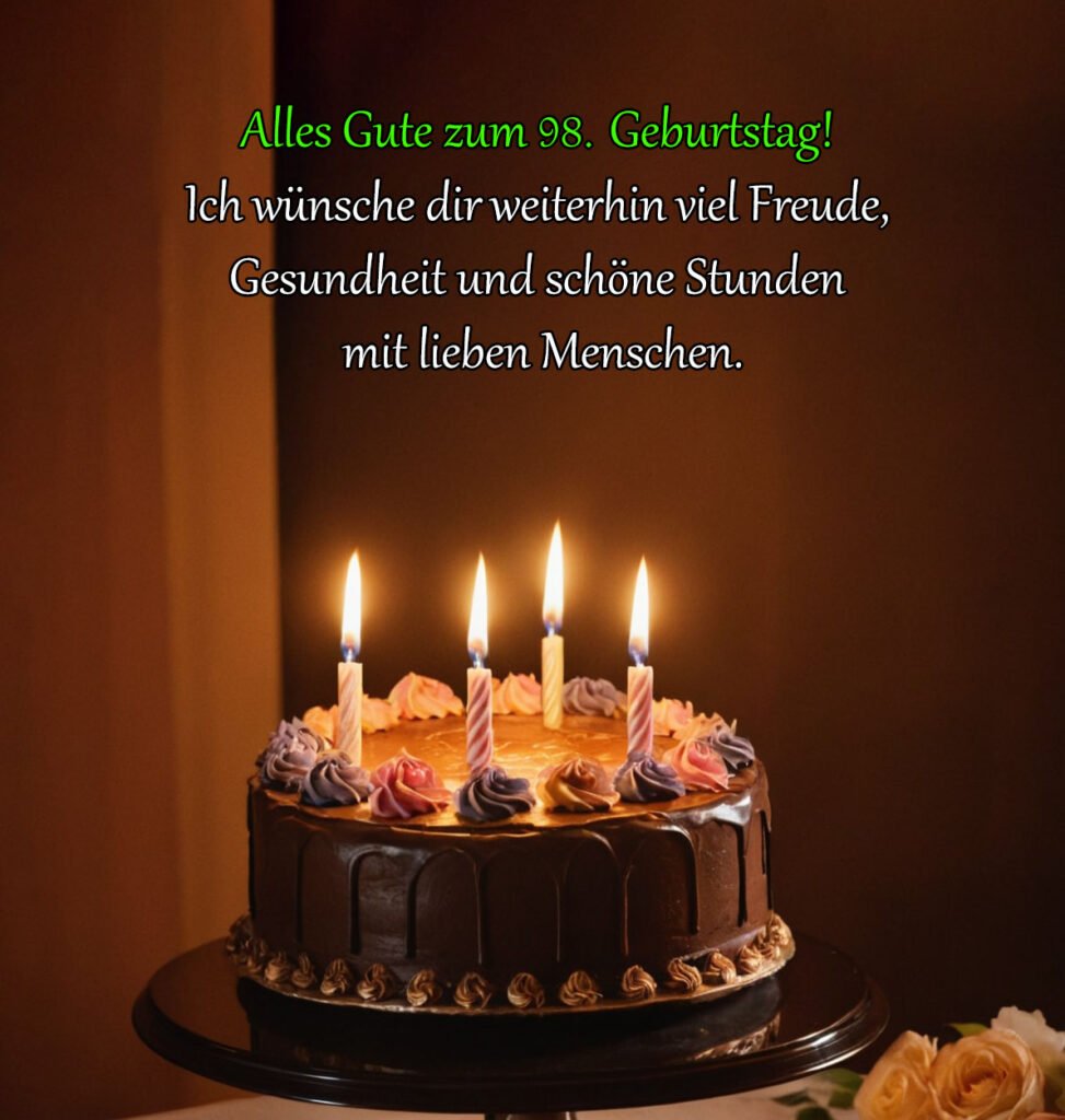 Sprüche für Glückwünsche zum 98. Geburtstag