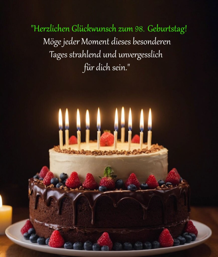 Sprüche für Glückwünsche zum 98. Geburtstag