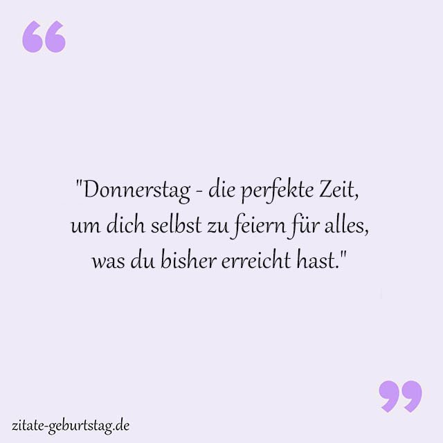 Donnerstag Sprüche Und Zitate