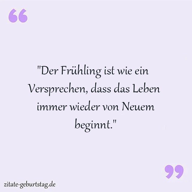 Frühling Sprüche Und Zitate