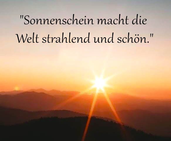 Sonnenschein Sprüche Und Zitate